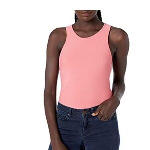 BCBGMAXAZRIA Women's Fitted Sweater Tank Top Pink Grapefruit NWT